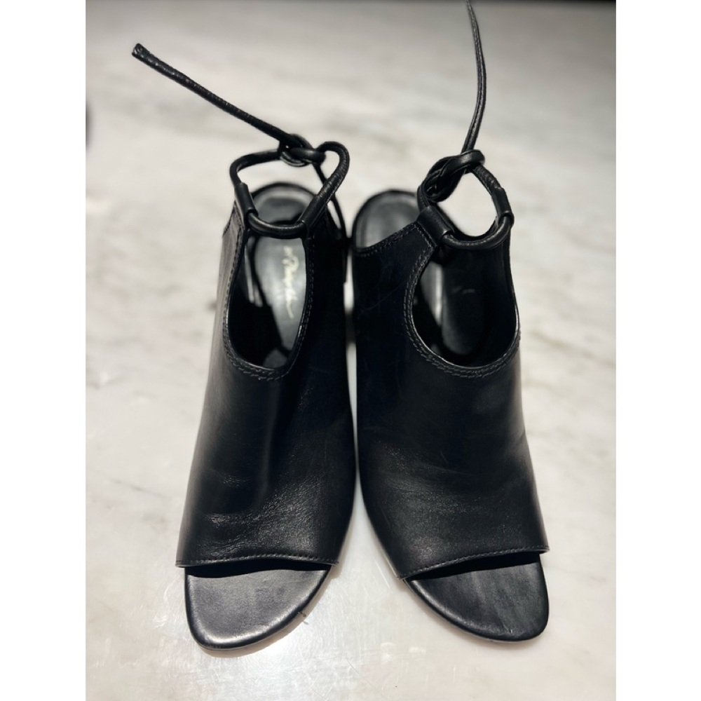 Phillip Lim black peep toe booties